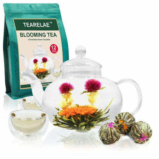 TEARELAE - Chamomile Lavender Tea, 50 Herbal Tea Bags with Lemon Balm for Relaxation & Bedtime - Non-GMO - Caffeine-Free - Floral & Soothing
