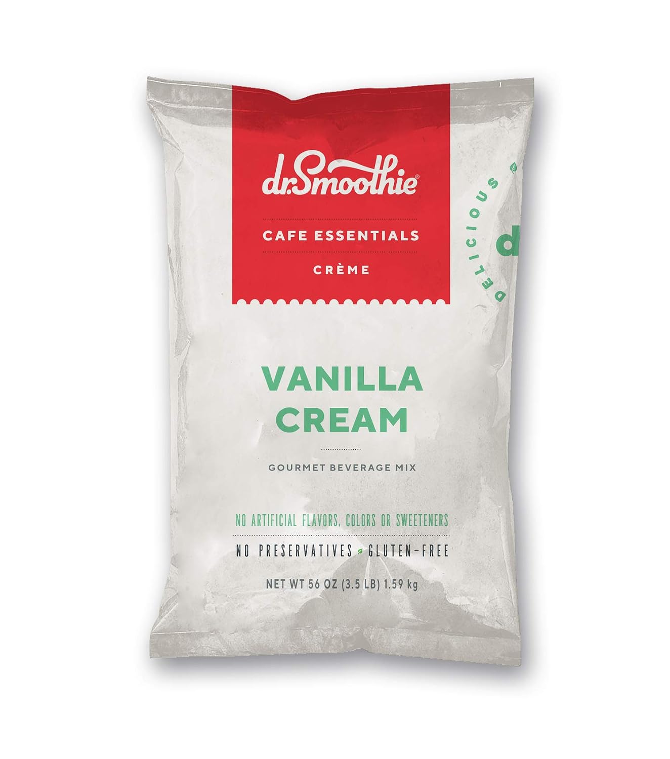 Café Essentials Matcha Green Tea Latte Frappe Mix – No Artificial Colors, Flavors, or Sweeteners – Shelf Stable – 51mg of Caffeine – Great for Hot, Iced, & Frozen Frappes (3.5 lb Bag, 30 Servings)