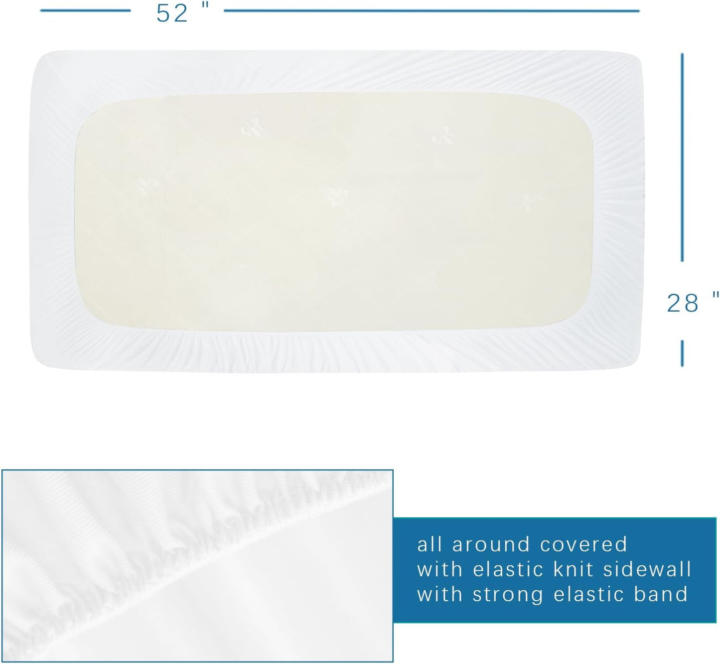 Queen Mattress Protector Waterproof Cover Absorbent Fitted Sheet up - 18'' Deep Pocket Mattress Cover Queen Size Bed Sheets, Terry Machine Wash Protection Mattress Protector