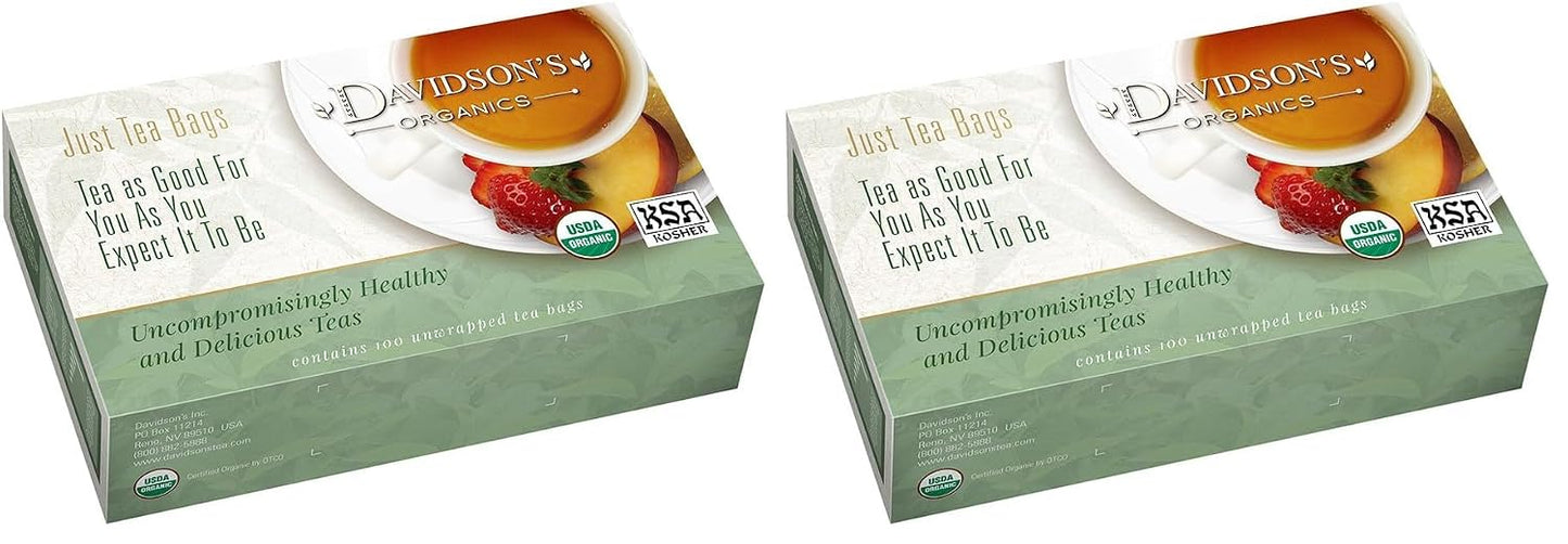 Davidson's Organics, Hibiscus Flowers, 100-count Unwrapped Tea Bags
