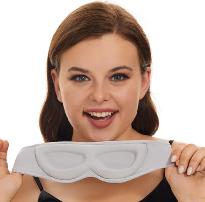 ALASKA BEAR Sleep Mask for Side Sleepers Patented Design, Cup-Shaped and Extra-Soft, 100 Blackout Eye Mask Shades Cover for Men and Women Home or Travel, Machine Washable, Black