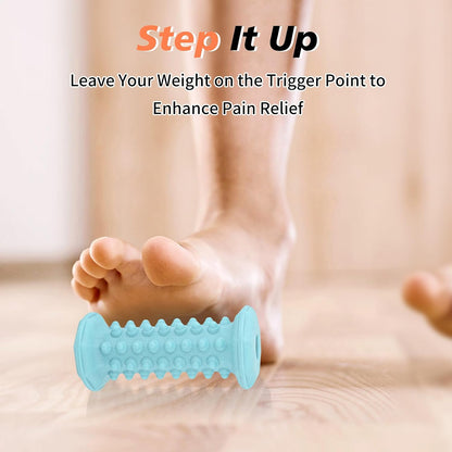 Foot Massager Roller for Plantar Fasciitis, Portable Reflexology Tool | Deep tissue massage for feet, calf, arch and heel pain. for plantar fasciitis relief, home, office and travel use