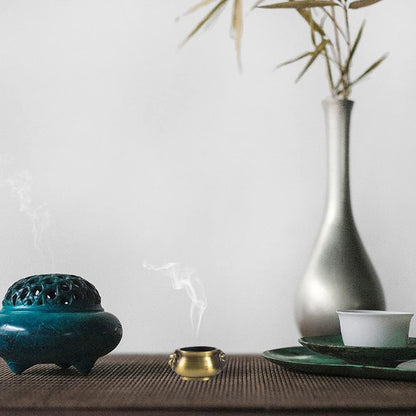 Incense Burner, Copper Incense Holder Cone Holder Gourd Incense Burner for Joss Stick, Tower Incense, Incense Coil (3 Styles)