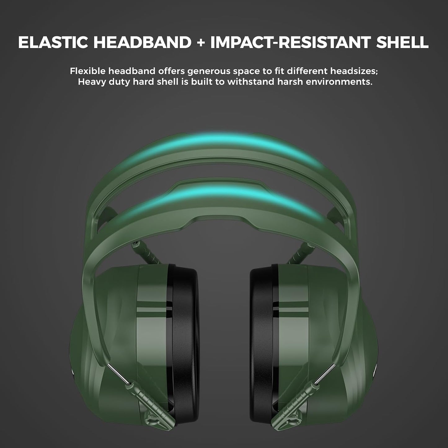 ProCase Extra Large SNR 37dB Noise Cancelling Headphones NRR 30dB Ear Muffs | Hearing Protection for Adults Noise Reduction, Wide Size Adjustment and Comfortable