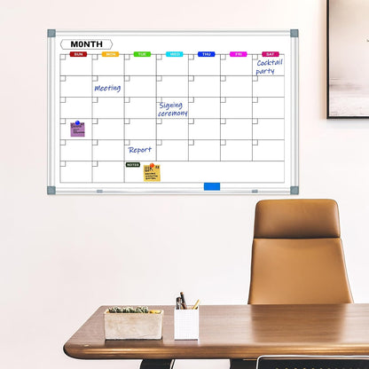 Dry Erase Board Calendar for Wall, 36" x 24" Monthly Whiteboard