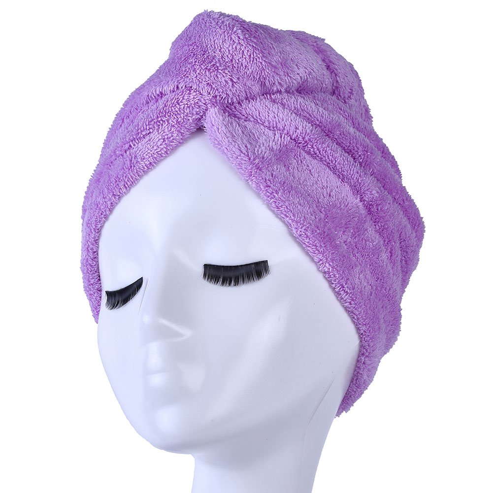 YYXR Microfiber Hair Drying Towel Ultra Absorbent Twist Hair Turban Drying Cap Hair Wrap (Rose)