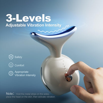 Siaca 7 in 1 Face Massager Tool, Red Light Therapy for Face and Neck,Portable Face Lift Device, Neck Massager for Double Chin Reducer.