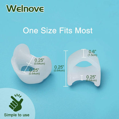 Welnove Gel Toe Separator, Pinky Toe Spacers, Little Toe Cushions, Small Toe Sleeves for Preventing Rubbing & Reducing Pressure (Pack of 12, Transparent)