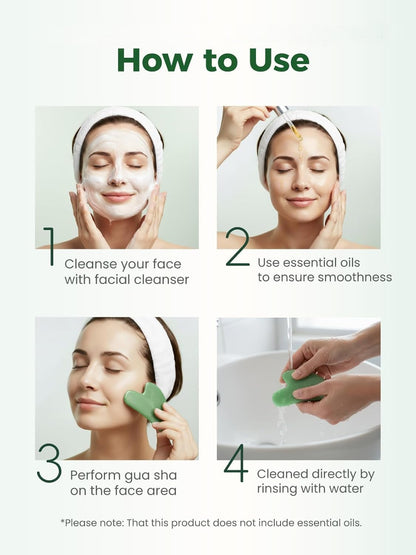 Gua Sha Facial Tools – Stone Guasha Tool for Face, Neck & Body