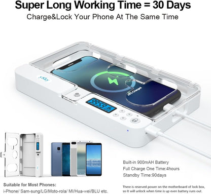ySky Phone Lock Box with Timer,Phone Access Blocker Device for Cell Phones, Limits Smartphone Access, Reduces Screen Time & Improves Focus,Timed Jail Locker to Help Kids,Students, Adults Focus Back