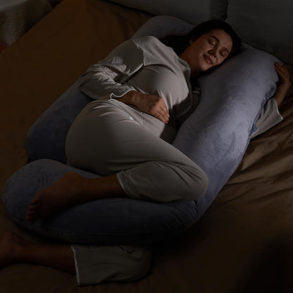 Momcozy Cooling Pregnancy Pillow - U Shaped Full Body Maternity Pillow