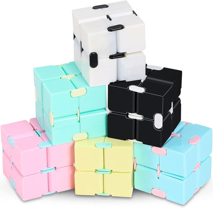 Skylety 6 Pieces Cube Toy, Stress and Anxiety Relief Cube, Mini Durable Stress Relieving Toy for Adults Anxiety Relief