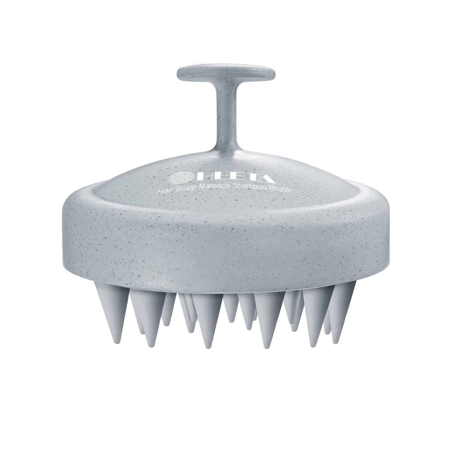 HEETA Scalp Massager Hair Growth, Soft Silicone Scalp Scrubber Shampoo Brush for Exfoliation, Dandruff Removal Head Massage Stress Relax, Wet & Dry Use for Thick Thin Curly Hair Care, Black