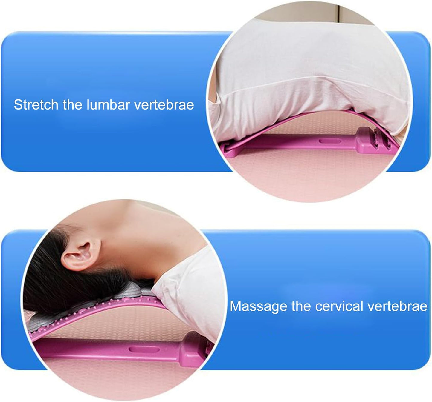 Back Stretcher, 4-Level Adjustable Back Cracking Device, Stretching Equipment, for Muscle Correction Shoulder Neck Nerve Workout Sleeping Sitting Yoga Exercise