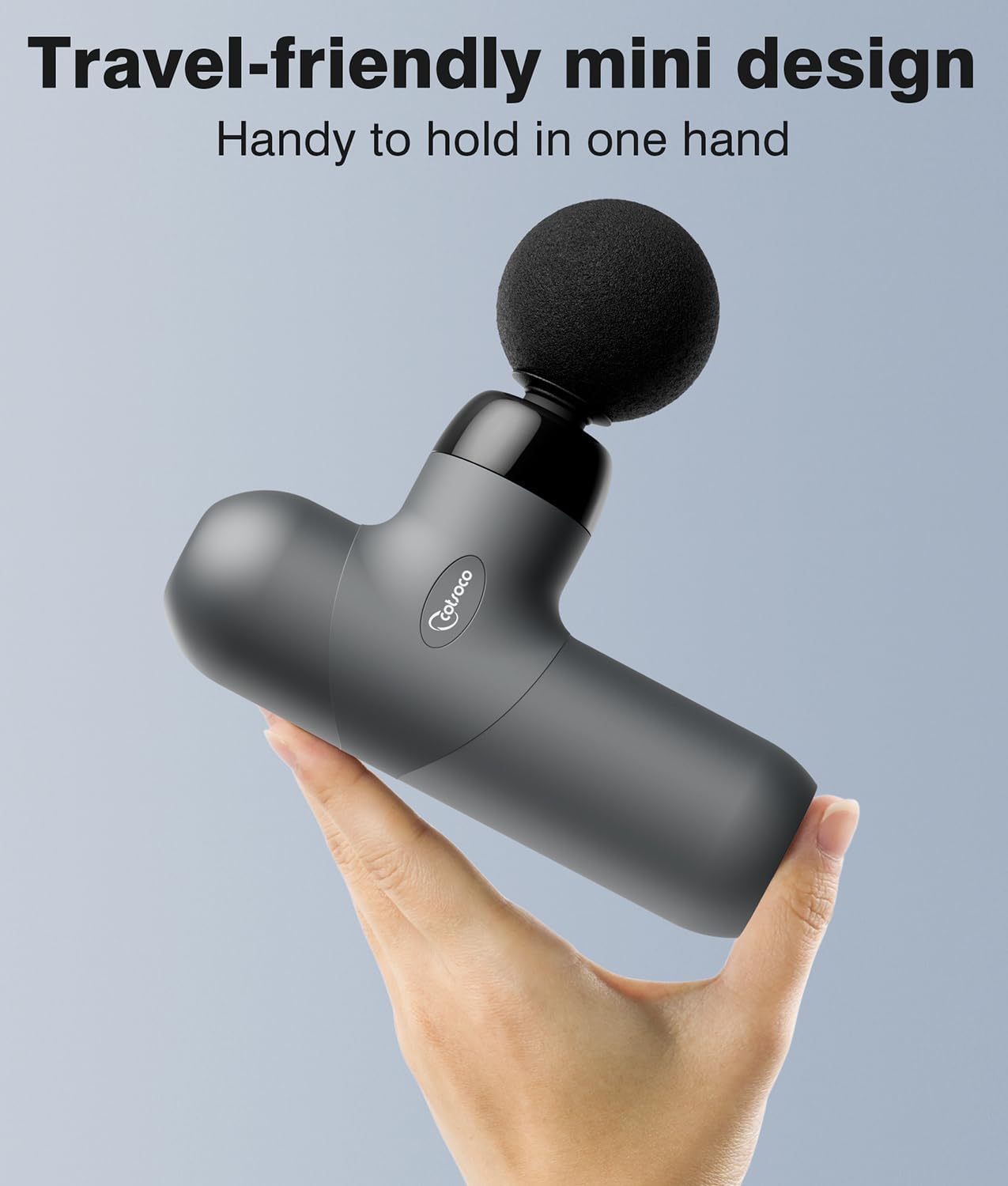 cotsoco Mini Massage Gun, Deep Tissue Percussion Muscle Massager, Compact Portable Handheld Massager with 6 Heads & 4 Speeds, Quiet for Home, Gym, Office, Travel, Gift for Men and Women