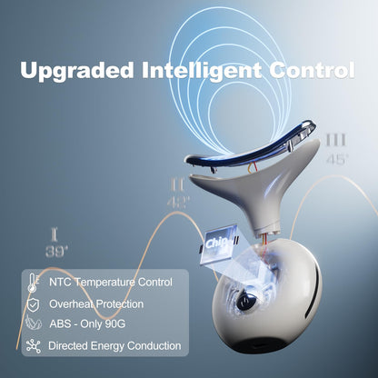 Siaca 7 in 1 Face Massager Tool, Red Light Therapy for Face and Neck,Portable Face Lift Device, Neck Massager for Double Chin Reducer.