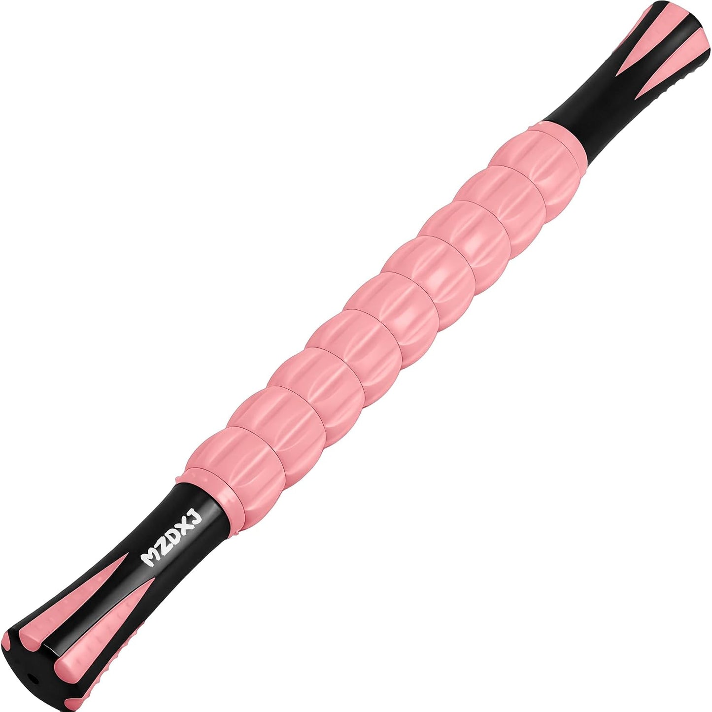 Muscle Roller Massage Roller Stick- Deep Tissue Fascia Blaster for Myofascial Pain Relief, Lymphatic Drainage & Body Sculpting, Handheld Physical Therapy & Recovery Tool (Pink black-18 inch)