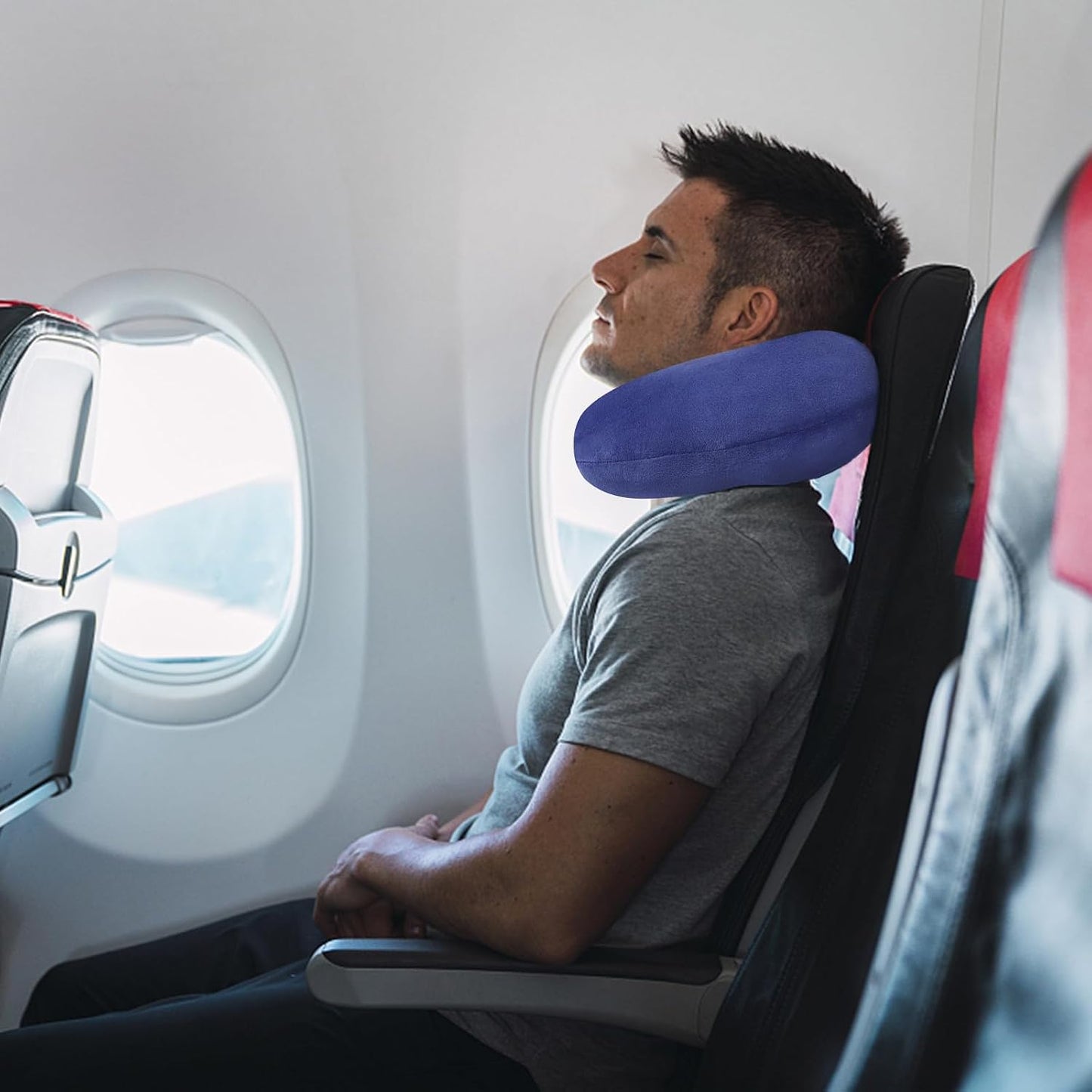 Neck Pillows for Sleeping Travel Pink Travel Pillow Comfortable U Shape Memory Foam Pillows Neck and Head Support Portable Travel Neck Pillow Suitable for Planes, Trains, Self-Driving Cars