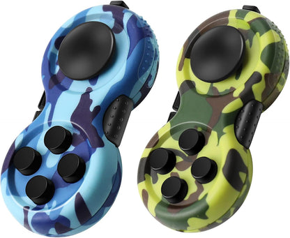 Original Fidget Toy Game, Rubberized Classical Controller Fidget Concentration Toy with 8-Fidget Functions and Lanyard - Excellent for Relieving Stress and Anxiety