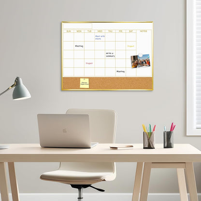 Dry Erase Calendar Whiteboard, 24''x18'', Monthly White Board Planner