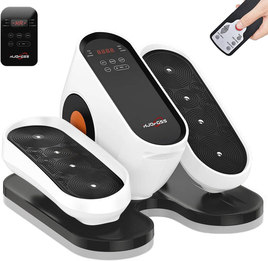 Under Desk Elliptical Machine, Electric Leg Exerciser While Sitting for Seniors with Remote Control, Whisper Quiet Motorized Seated Pedal Exerciser, Home Office Daily Use, No Assembly Required