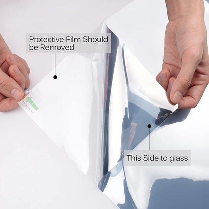 KESPEN Total Blackout Window Film Privacy Static Cling 100% Light Blocking Room Darkening Window Cover Heat Control Anti-UV Glass Sticker Window Tint for Home with Grid Line, 17.5 Inch X 6.5 Feet