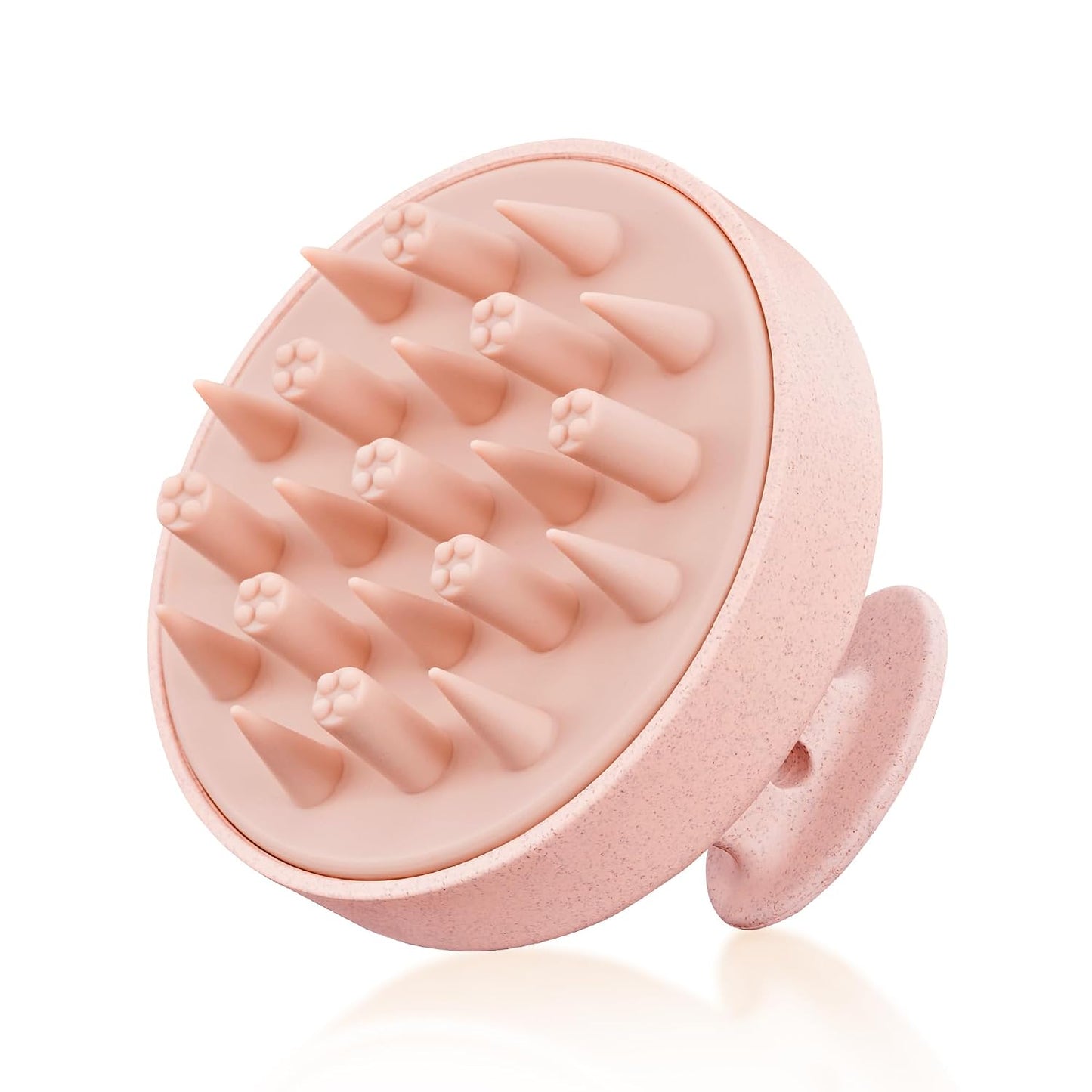 HEETA Hair Scalp Massager for Hair Growth, Shampoo Brush, Scalp Scrubber Exfoliator with Soft Silicone Bristles for Dandruff Removal to Relieve Stress, Wet Dry Use Updated Material, Beige
