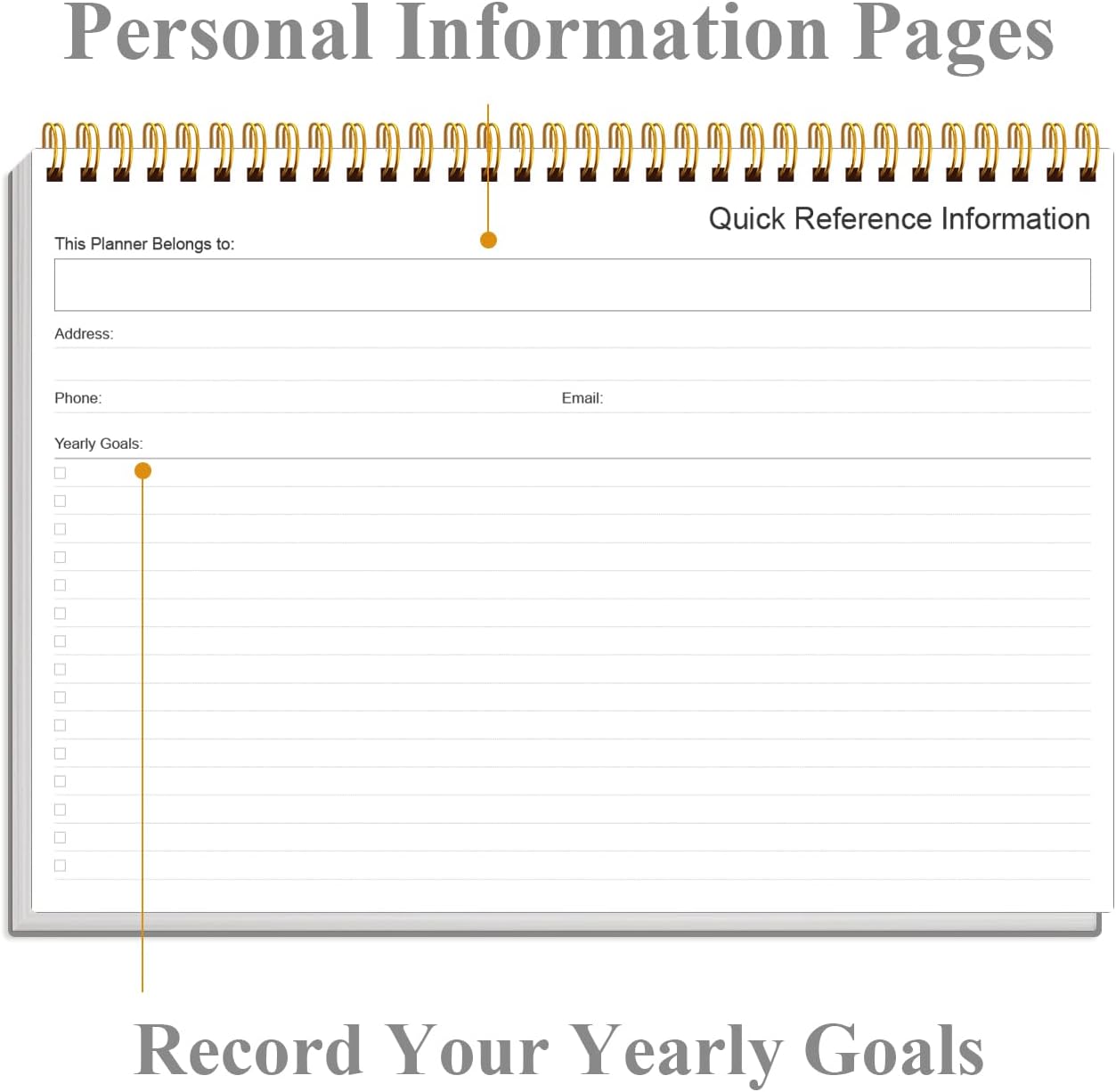 Weekly Productivity Planner - 8" x 11" Dashboard Desk Pad/Planner, Habit Tracker, Spiral Undated Weekly Planner for Office/School/Home, 54 Weeks, Grey