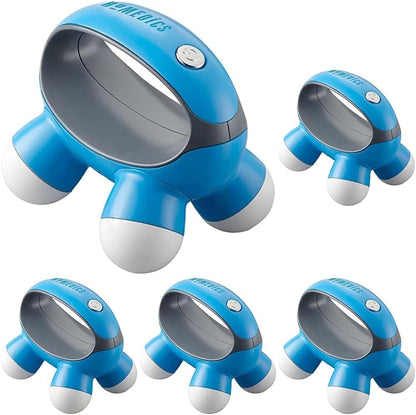 HoMedics, Quatro Mini Hand-Held Massager with Hand Grip, Battery Operated Vibration Massage, 4 Massage Nodes, Powered by 2 AAA Batteries (Included), Assorted Colors
