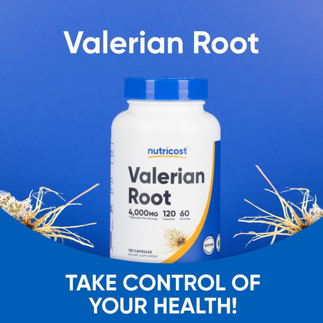Nutricost Valerian Root Extract 120 Capsules for 60 Servings Per Bottle