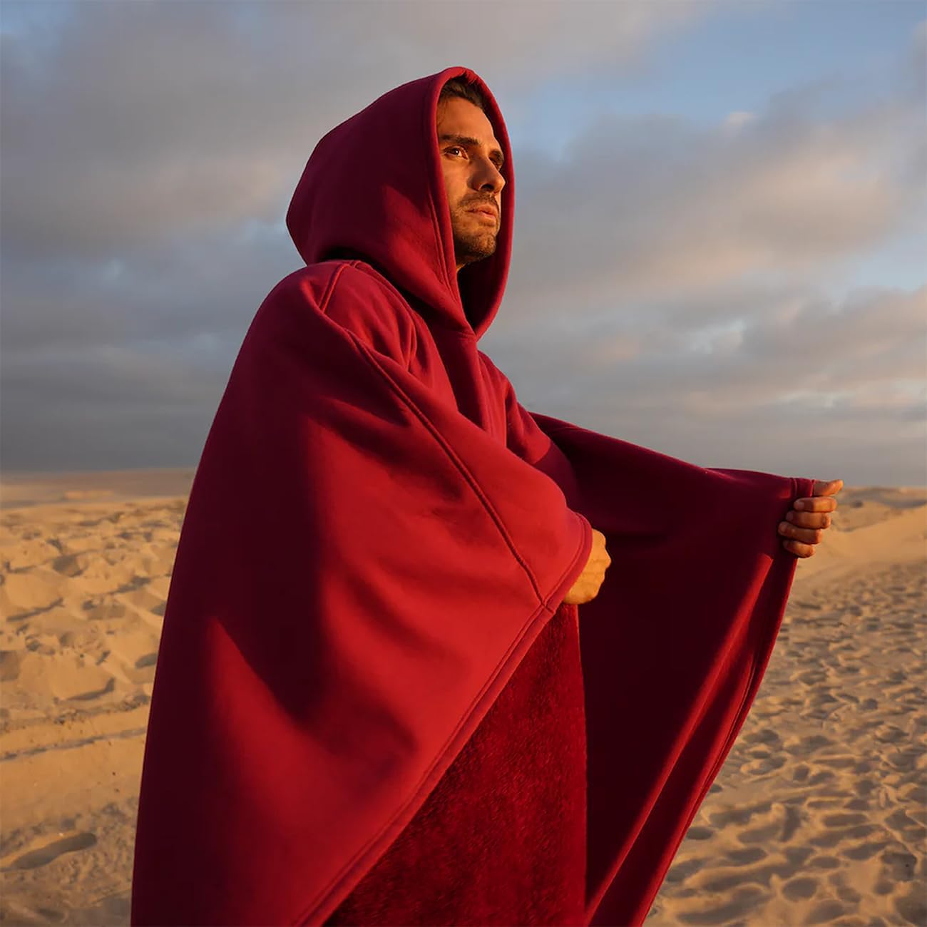FREE THE SHEEP Eden Hoodie – Oversized Weighted Hoodie Cloak with Ultra-Soft Faux Fur Liner