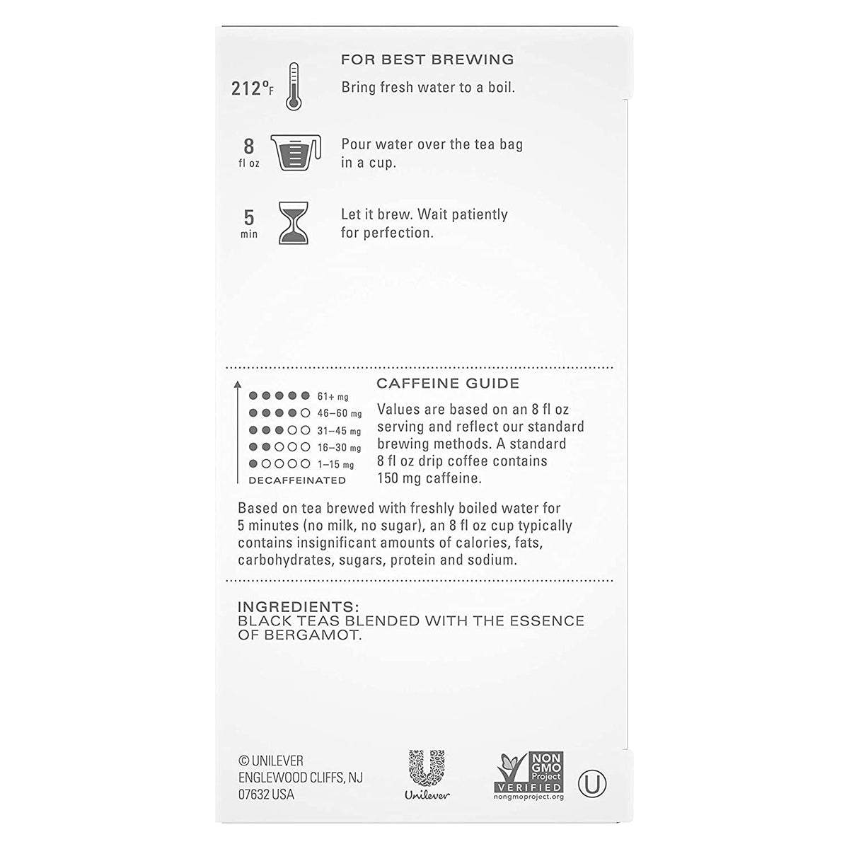 Tazo Earl Grey Black Tea -- 20 Tea Bags - 2 pc