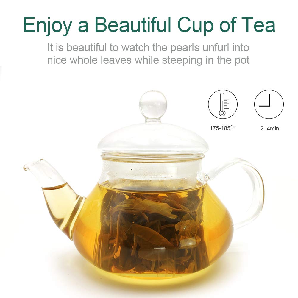 FullChea - Jasmine Pearl Tea, Jasmine Loose Leaf Green Tea 4oz / 113g