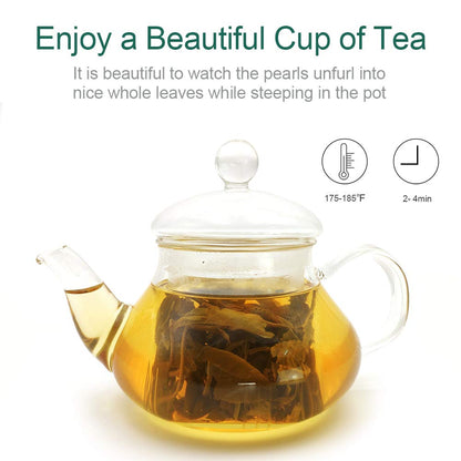 FullChea - Jasmine Pearl Tea, Jasmine Loose Leaf Green Tea 4oz / 113g