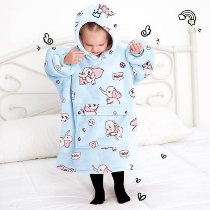 KFUBUO Wearable Blanket Hoodie for Adults Sherpa All Patterns Cat Oversized Sweatshirt Blanket with Pockets for Women
