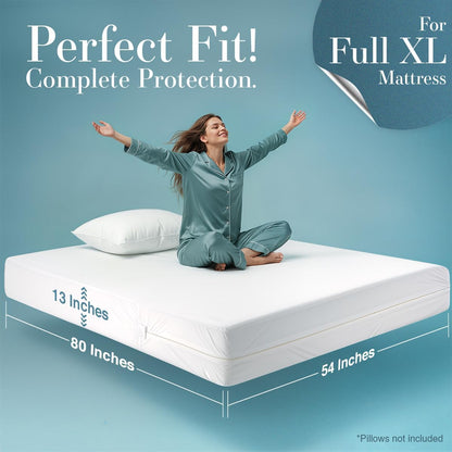 Utopia Bedding Mattress Protector Zippered Twin XL Size, 100% Waterproof Bed Bug and Dust Mite Proof Mattress Encasement, Absorbent 6 Sided Mattress Cover