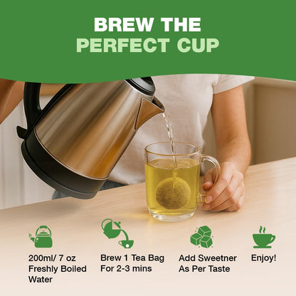 HANDPICK Lemon Balm Tea Bags – 100 Count | 100% Pure & Naturally Dried | Caffeine-Free Herbal Tea with Citrus Flavor & Aroma | Premium Lemon Balm Leaf