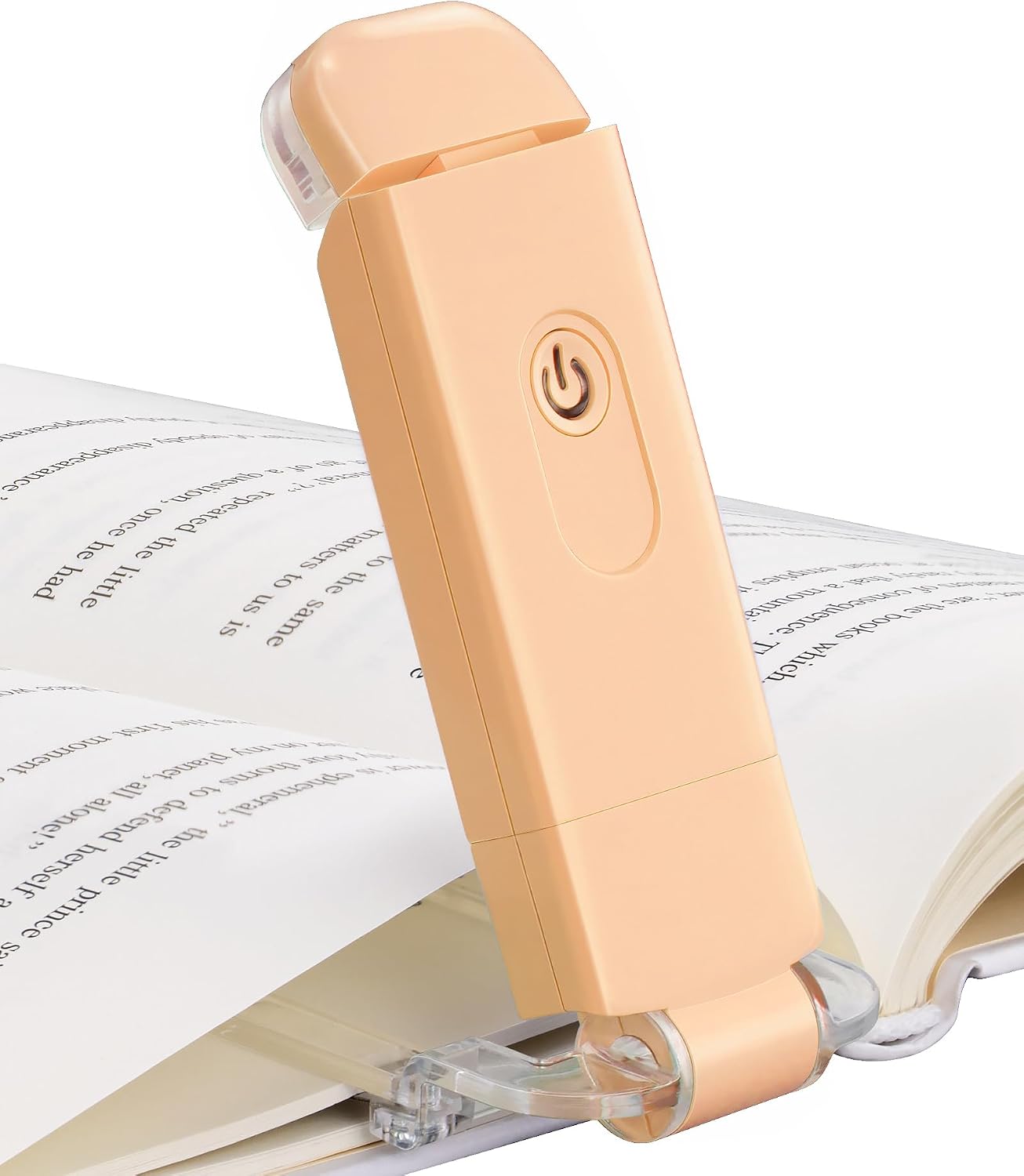 DEWENWILS Book Reading Light, USB Rechargeable Booklight for Reading at Night, LED Clip On Book Lights for Kids, Bookworms, Blue Light Blocking, Amber + Warm White (Green)