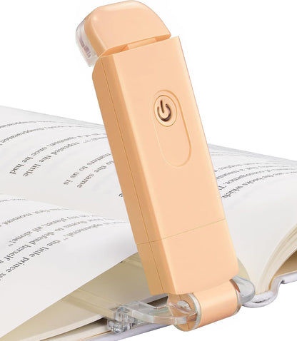 DEWENWILS Book Reading Light, USB Rechargeable Booklight for Reading at Night, LED Clip On Book Lights for Kids, Bookworms, Blue Light Blocking, Amber + Warm White (Green)