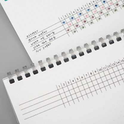 Monthly & Weekly Habit Tracker Writable Journal Spread Washi Sticker Roll Die-Cut/Monthly-49 Stickers/Weekly-120 Stickers/Set of 2