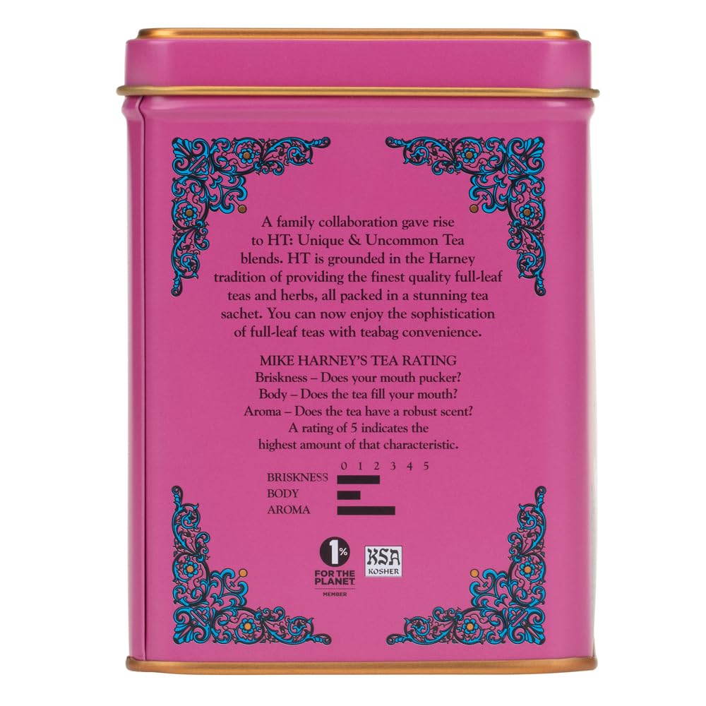 Harney & Sons HT Cherry Blossom Green Tea, 20 Sachets in Tin