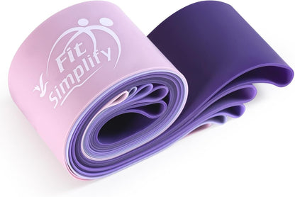 Fit Simplify Resistance Loop Exercise Bands with Instruction Guide and Carry Bag, Set of 5