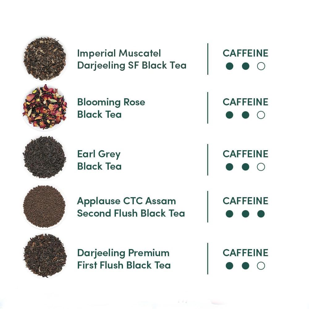 VAHDAM, Assorted Black Tea Loose Leaf Tea Gift Set (10 Flavors) Gift Ideas for Women & Men | Directly Sourced From Assam and Darjeeling | Resealable Ziplock Pouch