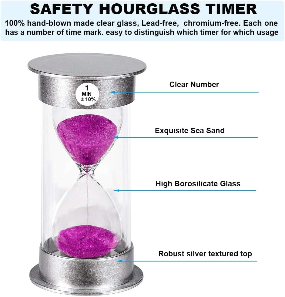 2 Minute Hourglass Sand Timer with Suction Cup,Unbreakable Sucker Sand Clock Timer 2 min,Plastic Mini Sand Watch,Rotatable Reloj De Arena for Kids Toothbrush(Blue)