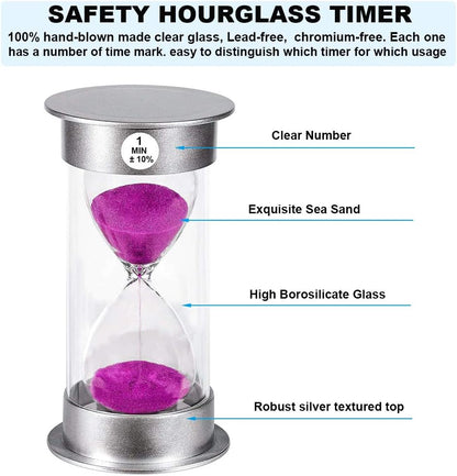 2 Minute Hourglass Sand Timer with Suction Cup,Unbreakable Sucker Sand Clock Timer 2 min,Plastic Mini Sand Watch,Rotatable Reloj De Arena for Kids Toothbrush(Blue)