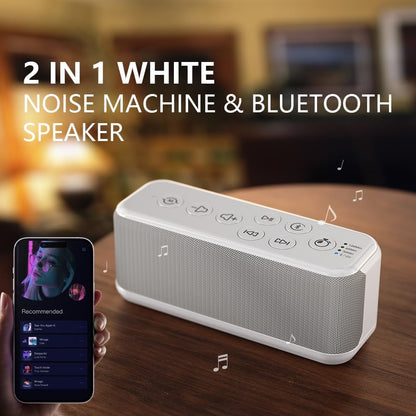 OnLyee White Noise Machine for Office Privacy, USB Rechargeable Sound Machine with 42 Non-Looping Sounds, Auto-Off Timer for Focus, Sleep and Travel