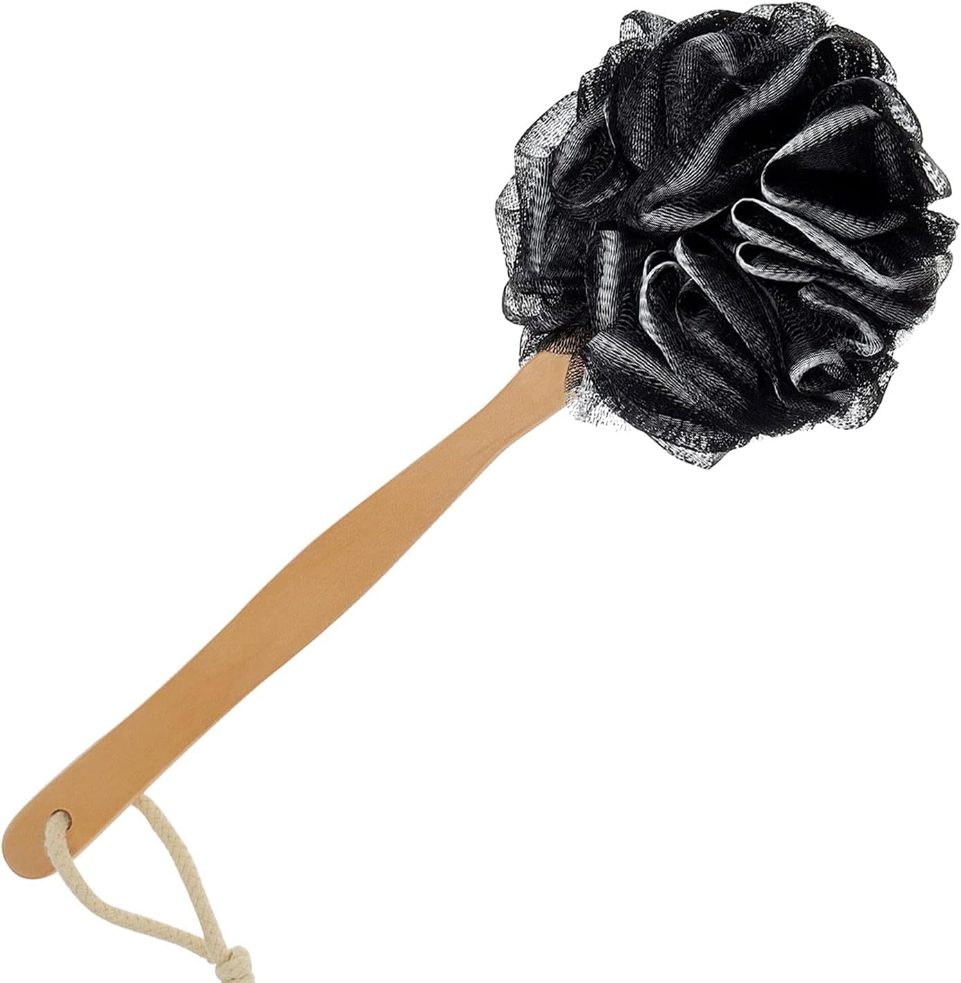 Back Scrubber for Shower & Body, Long Handle Bath Brush with Loofah Sponge, Exfoliating Shower Brush for Men and Women
