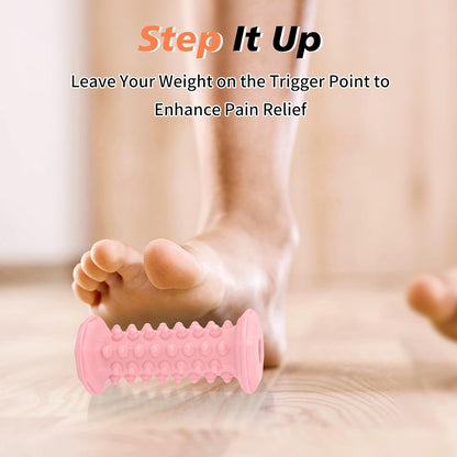 Foot Massager Roller for Plantar Fasciitis, Portable Reflexology Tool | Deep tissue massage for feet, calf, arch and heel pain. for plantar fasciitis relief, home, office and travel use