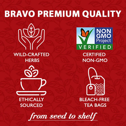 Bravo Tea Absolute White Mulberry Leaf Herbal Tea Caffeine Free, 20 Tea Bags