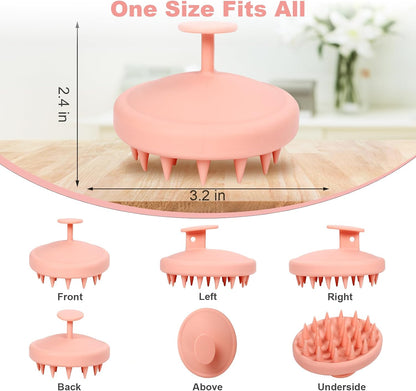 Meartchy Silicone Scalp Massager, Scalp Scrubber for Hair Growth with Soft Bristles, Scalp Exfoliator Brush Dandruff Removal Shampoo Brush for Wet Dry Scalp Care (Mint Green)